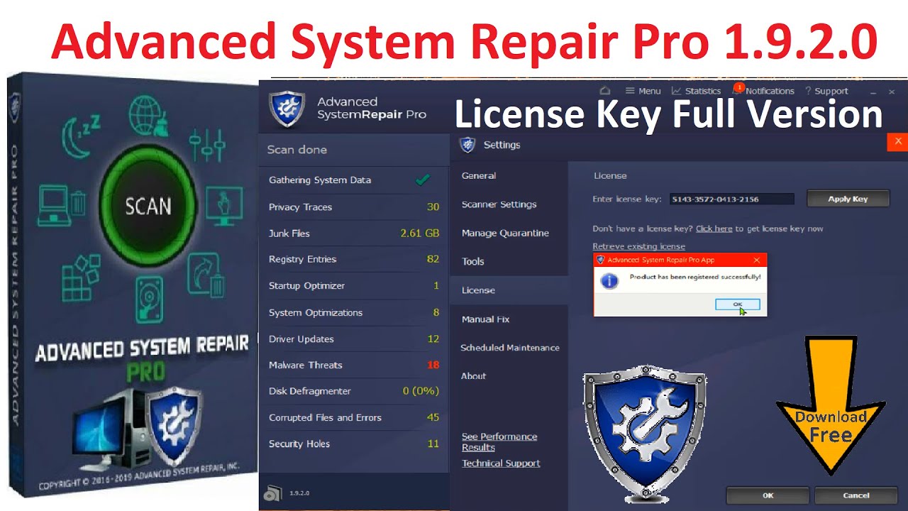 advanced system repair pro premium licence key